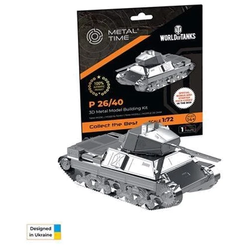 Коллекционная модель-конструктор Metal Time P 26/40 танк World of Tanks (MT062) фото 3