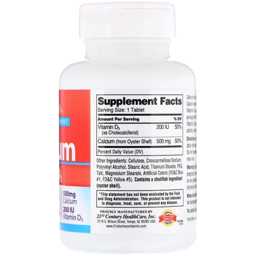 21st Century Calcium 500 + D3 90 Tabs