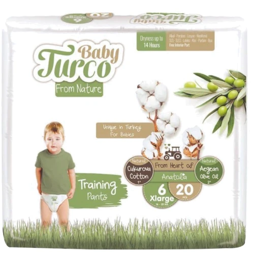 Подгузники-трусики детские Baby Turco 6 XL, 16+ кг, 20 шт (8682241200702)