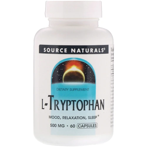 Source Naturals L-Tryptophan, 500 mg, 60 Capsules (SNS-01984)