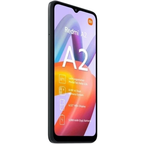 Смартфон Xiaomi Redmi A2 2/64GB Black (Global): Процесор Mediatek Helio G36 (12 nm) Octa-core (4x2.2 GHz Cortex-A53 & 4x1.7 GHz Cortex-A53)