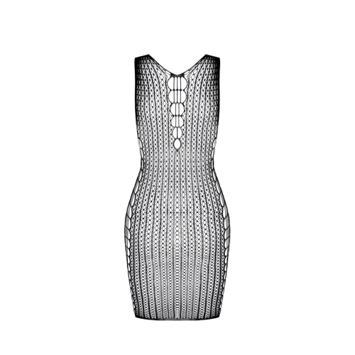 Мини-платье с вертикальным узором Passion BS097 One Size white