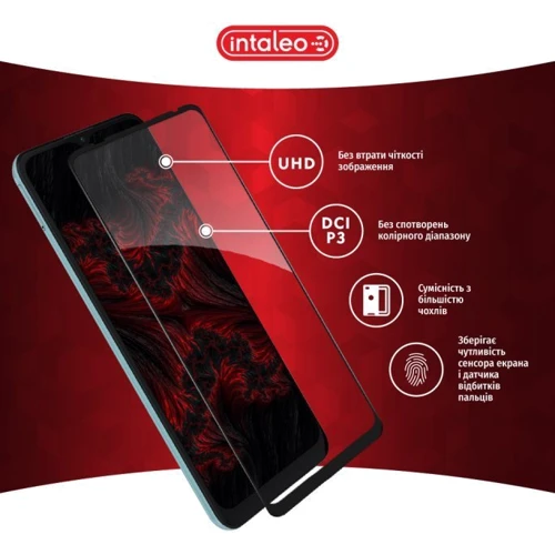 Аксессуар для смартфона Intaleo Tempered Glass Full Glue Black for Motorola Moto E20: Материал стекло