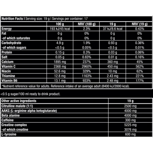 Предтренировочный комплекс BioTechUSA Black Blood NOX 19 g/ 2 servings/ Ruby berry: Тип Комплекс до тренировки