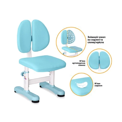 Комплект мебели (стол + стульчик + полка) Mealux BD-28 Panda Blue (BD-28 BL)