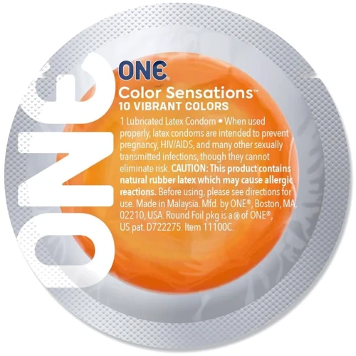 Набор презервативов ONE Color Sensations 100 шт, мегапак тюб