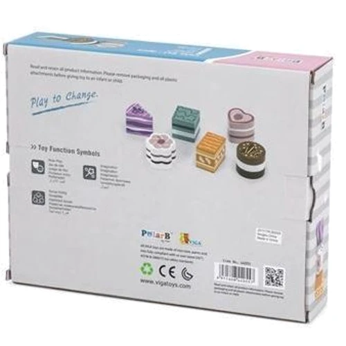 Набір продуктів Viga Toys PolarB Дерев'яні тістечка 6 шт (44055) фото 7