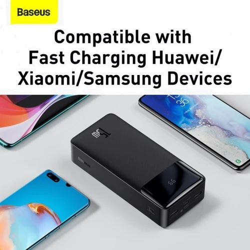 Зовнішній акумулятор Baseus Power Bank 30000mAh Bipow Display 15W Black (PPDML-K01/PPBD050201) фото 12