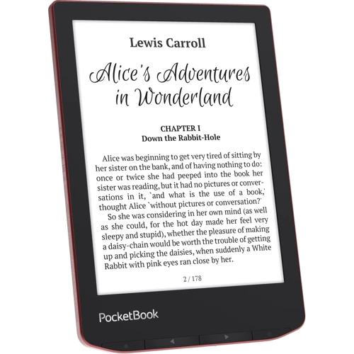 Електронна книга PocketBook 634 Verse Pro Passion Red (PB634-3-CIS): Вага 186 г