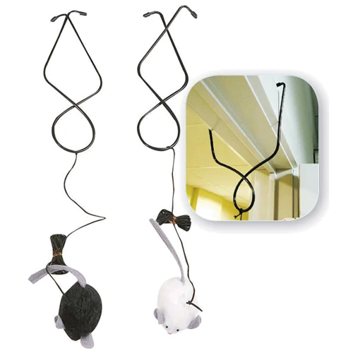 Интерактивная игрушка Flamingo Doorhanger Mouse мышка со звуковым чипом для котов 6.5х4х3 см