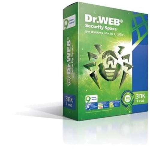 Программное обеспечение Dr. Web Security Space 9.0 (на 12 месяцев 3 ПК) (BHW-A-12M-3-A3)