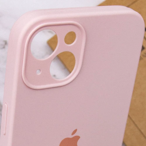 Чехол для iPhone Mobile Case Silicone Case Full Camera Protective Chalk Pink for iPhone 15 Plus фото 5