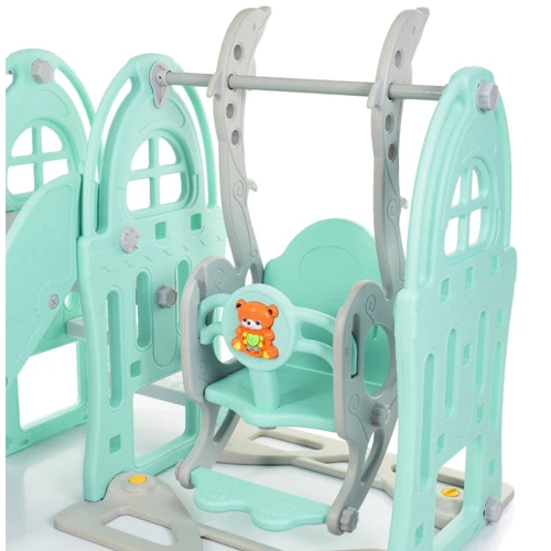 Дитяча гірка-гойдалка Bambi WM19017-4-2 (grey / blue) фото 2