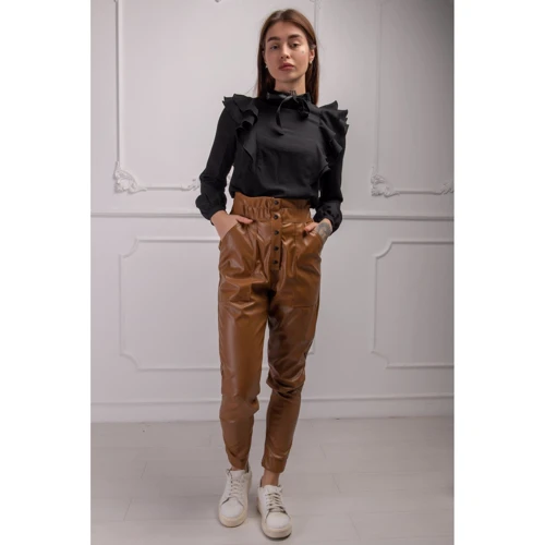 Брюки FLFashion Эдит ЦБЭ 3401 46 коричневые