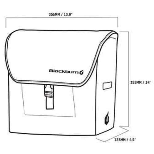 Велосумка Сумка на багажник Blackburn Local Grocery Pannier 13 л вологозахисний сіро-чорний (7099753): Виробник Blackburn