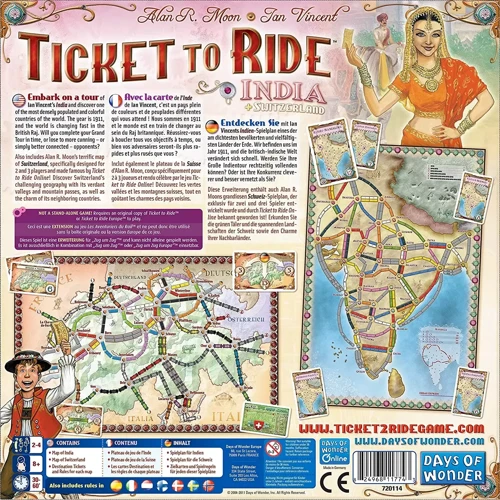 Настольная игра Days of Wonder Ticket to Ride - Map Collection 2: India EN НА АНГЛИЙСКОМ ЯЗЫКЕ: Возраст от 8-ми лет