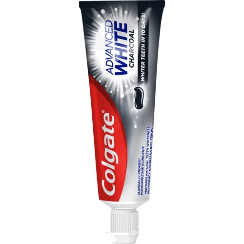 Colgate Advanced White Charcoal Зубная паста 75 ml: Назначение Отбеливание, Очищение, Свежесть дыхания