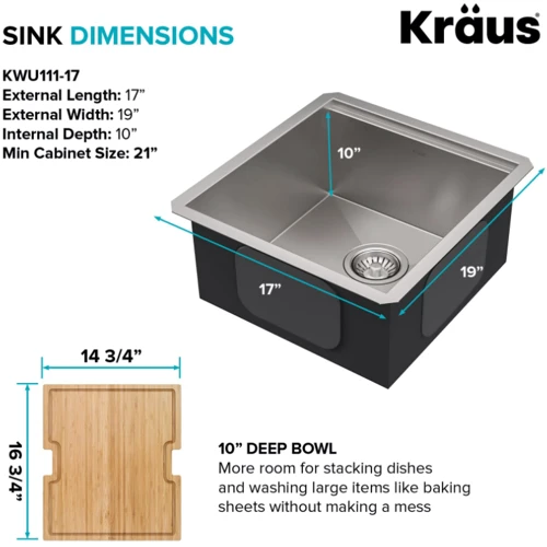 Кухонна мийка Kraus KWU111-17