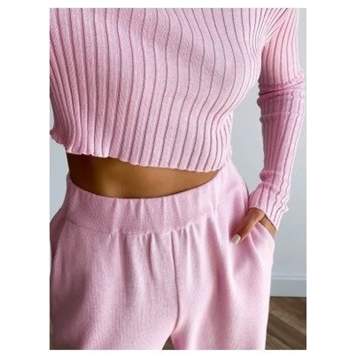 Топ АRTKNIT Ester 27117 S/M розовый с длинным рукавом: Состав Модал, Хлопок