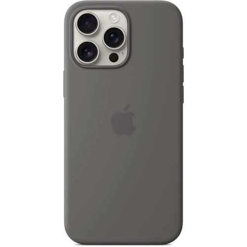 Чехол для iPhone Apple iPhone 16 Pro Max Silicone Case with MagSafe - Stone Gray (MYYV3ZM/A): Цвет серый