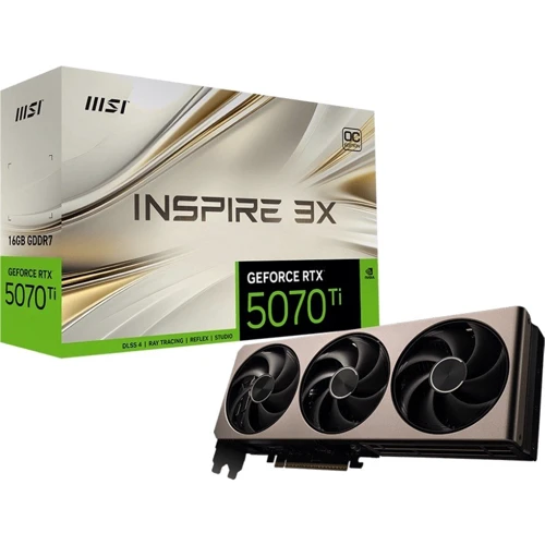 Відеокарта MSI GeForce RTX 5070 Ti 16G INSPIRE 3X OC (G507T-16I3C)