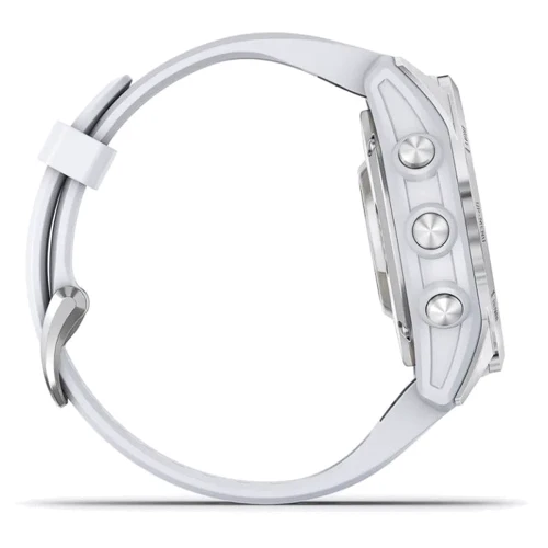 Смарт-часы Garmin Epix Pro (Gen 2) 42mm Silver with Whitestone Band (010-02802-01): Материал корпуса Армированный волокном полимер с титановой задней крышкой
