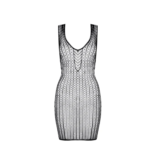 Мини-платье с вертикальным узором Passion BS097 One Size white
