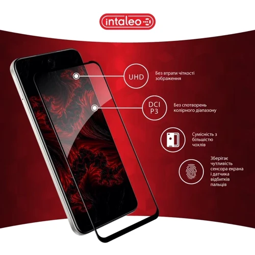 Intaleo Tempered Glass Full Glue Black для Infinix Hot 50i: Колір черный