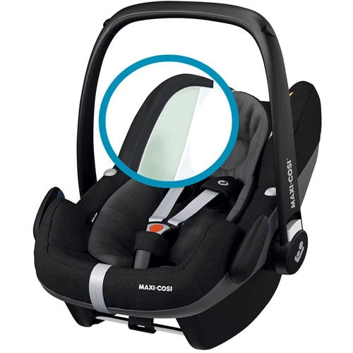 Автокресло MAXI-COSI Pebble PRO i-Size Frequency Black: Внутренние ремни 3-х точечный ремень с мягкими накладками