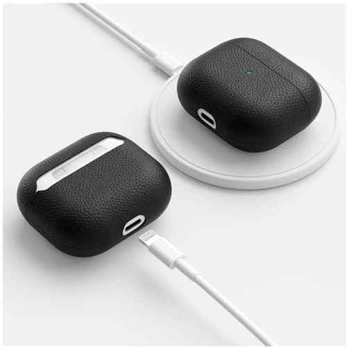 Чехол KeyBudz Artisan Series Leather Black (AP3_S3_BLK) for Apple AirPods 3 фото 6