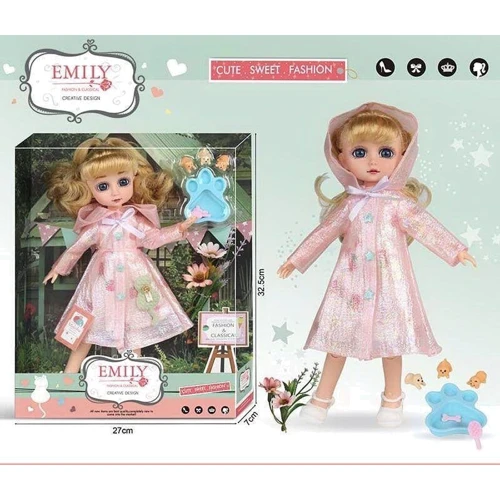 Кукла модница Emily с питомцем и аксессуарами (QJ 136): Возраст от 3 лет