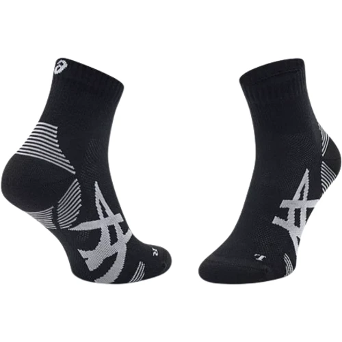 Шкарпетки Asics 2PPK Cushion Run Quarter Sock (3013A800-001) 43-46 (29-31) 2 пари чорно-білі фото 1