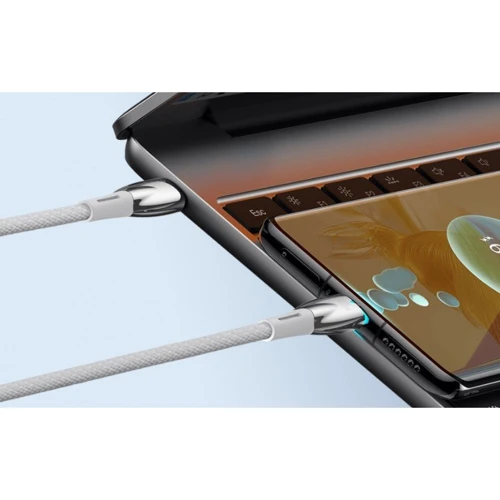 Кабель Baseus Cable USB-C to USB-C Glimmer Series Fast Charging 100W 1m White (CADH000702) фото 3