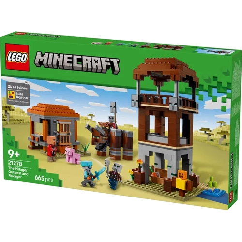 Конструктор LEGO Minecraft Аванпост розбійників та спустошувач (21278): Серія MINECRAFT