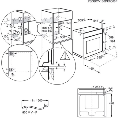 Духовой шкаф электрический AEG BCE556350B: Класс энергопотребления A+