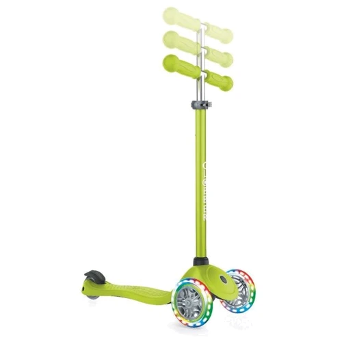 Самокат GLOBBER серии PRIMO LIGHTS, зеленый, колеса с подсветкой, до 50кг, 3+, 3 колеса (423-106-3): Тип колес литые