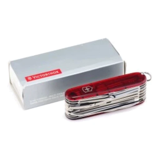 Мультитул Victorinox Swisschamp 91мм/33 функцій/червоний прозорий (1.6795.T): Кількість функцій 33