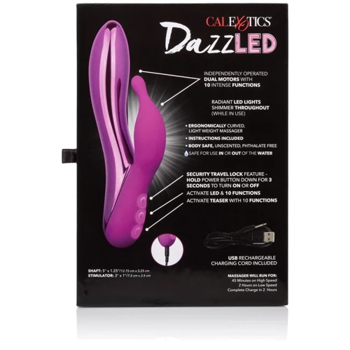 CalExotics DazzLED Radiance - вибратор кролик с LED подсветкой, 12.75x3.25 см