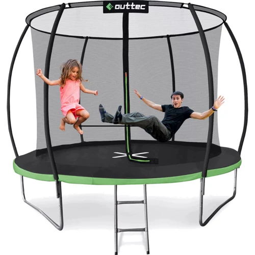 Батут Outtec Premium 10ft (312см) чорно-зелений із внутрішньою сіткою (5907766665854) фото 2