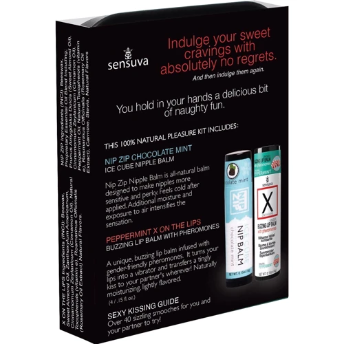 Подарочный набор Sensuva Lips & Nips Pleasure Kit - Chocolate Peppermint 2х4 г