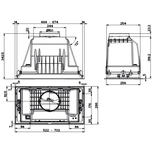 Витяжка Faber Inka Lux Smart Ev8 X A70 (305.0604.604): Тип монтажу Встраиваемый