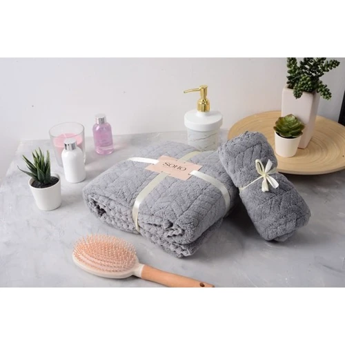 Полотенце Soho набор 35х75 см+70х140 см Cold gray (6874670) фото 4
