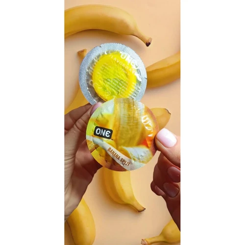 Презерватив ONE FlavorWaves Banana Split, 1 шт