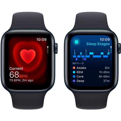 Apple Watch SE 2 2023 44mm GPS Midnight Aluminum Case with Midnight Sport Band - M/L (MRE93) UA фото 7