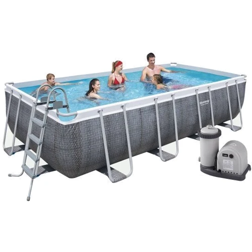 Бассейн каркасный Bestway 549х274х122 см 5 678 л/ч с дозатором лестницей и тентом (BW 56998) фото 1