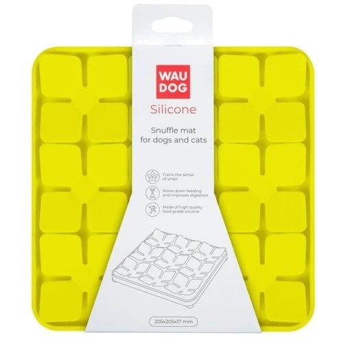 Коврик WAUDOG Silicone для поиска корма желтый 205х205х17 мм ( 23518): Материал Силикон
