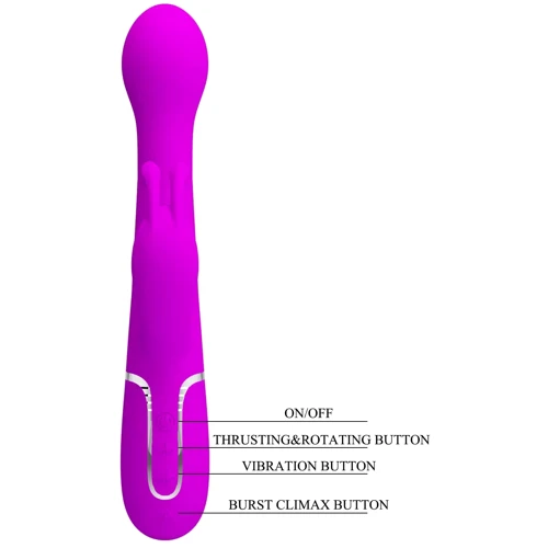 Вибратор с поступательным движением LYBAILE Pretty Love Dejon Purple (BW-500014)