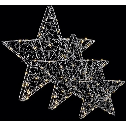 Комплект из 3-х декоративных фигурок Три звезды, 55x5x55 см, Luca Lighting