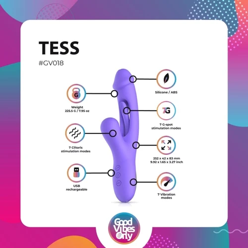 Вибратор-кролик Good Vibes Only - Tess Rabbit Vibrator with G-Spot Stimulator