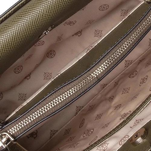 Жіноча сумка тоут GUESS ALEXIE GIRLFRIEND SATCHEL оливкова (HWVG8416060-OLV): Фактура Сафьяно, Матовая